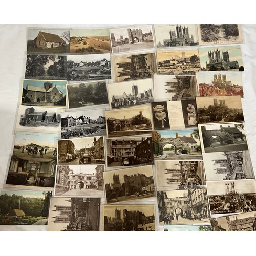 919 - A large collection of topographic and real photo Postcards in 2 x wooden boxes. Box A containing 420... 