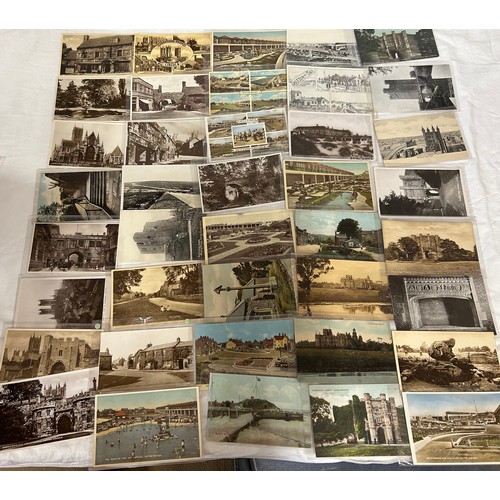 919 - A large collection of topographic and real photo Postcards in 2 x wooden boxes. Box A containing 420... 