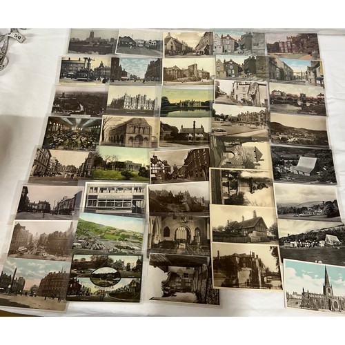 924 - A large collection of topographic and real photo Postcards in 2 x wooden boxes. Box 1 containing 420... 