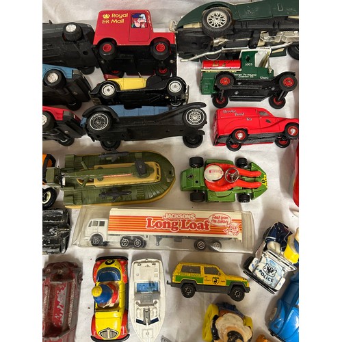 1115 - A collection Corgi, Matchbox and other vehicles to include Charbens Salco Mickey Mouse Fire Truck, C... 