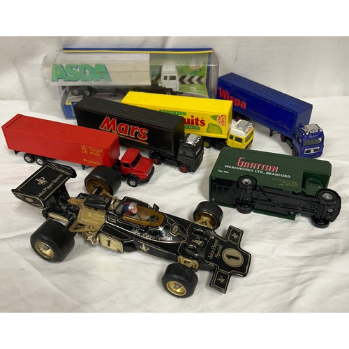 1115 - A collection Corgi, Matchbox and other vehicles to include Charbens Salco Mickey Mouse Fire Truck, C... 