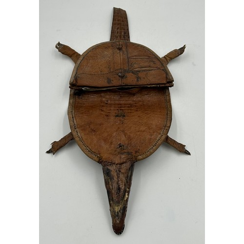 1226 - A miscellany of items to include an alligator handbag, a horn carved in the shape of a bird 30cm, Ro... 