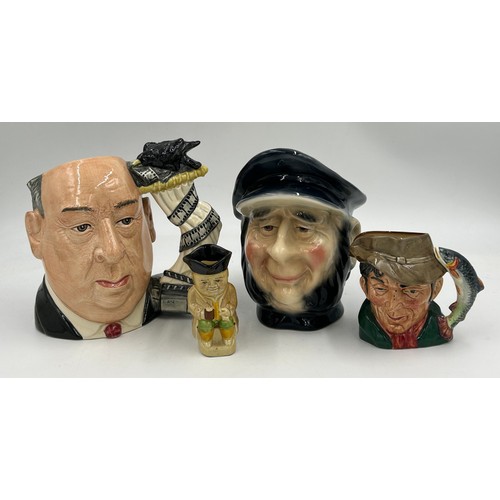 426 - A collection of Toby Jugs to include Royal Doulton Alfred Hitchcock D6987, Charles Dickens D6939, Ba... 