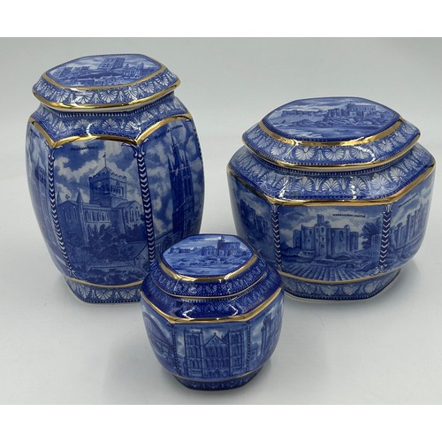 427 - A large quantity of Ringtons Tea china to include willow pattern coffee pot, teapot, jug with lid, s... 