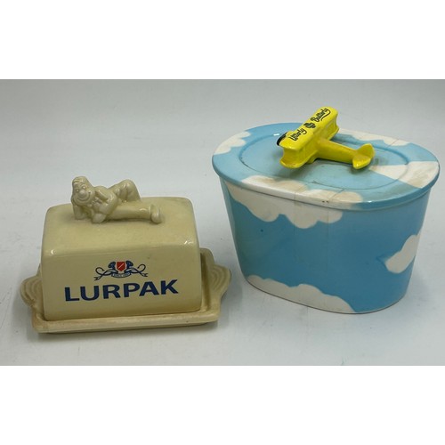 428 - A collection of promotional creamware ceramics to include Lurpak toast rack, 2 x butter dishes, 4 x ... 