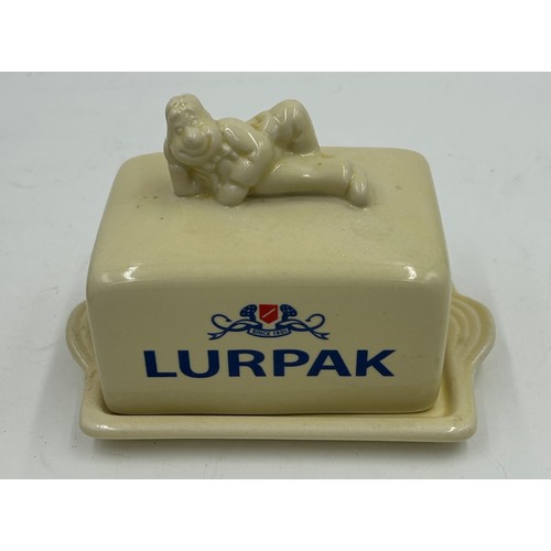 428 - A collection of promotional creamware ceramics to include Lurpak toast rack, 2 x butter dishes, 4 x ... 