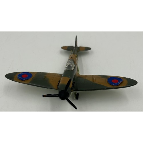 1119 - Four Dinky Toy Meccano Ltd Aircraft to include Spitfire MKII 719, Junkers JU 87 B 721, Phantom II F-... 