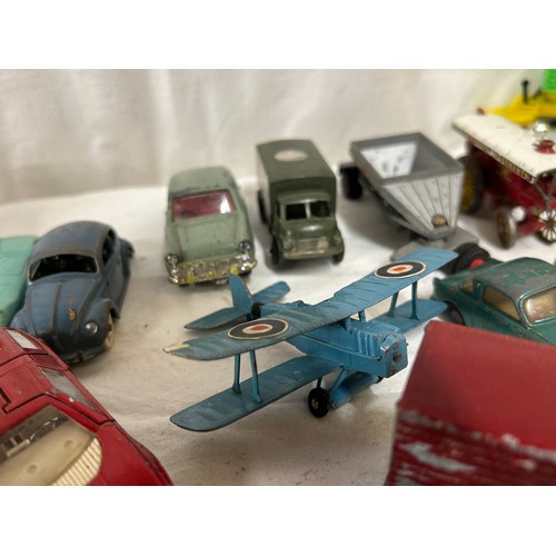 1120 - A collection of vintage die cast Corgi, Dinky, Matchbox and Lesney toys to include Dinky 351 U.F.O. ... 