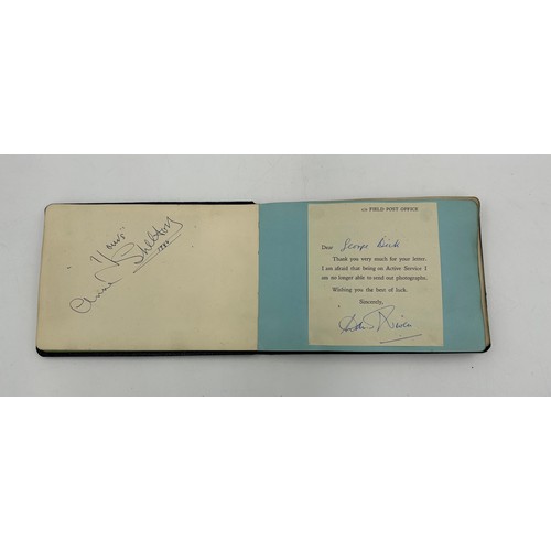 926 - An Autograph Book dated 1943 in the name of George William Dick containing handwritten autographs, p... 