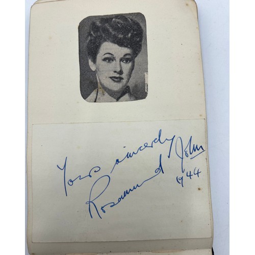 926 - An Autograph Book dated 1943 in the name of George William Dick containing handwritten autographs, p... 