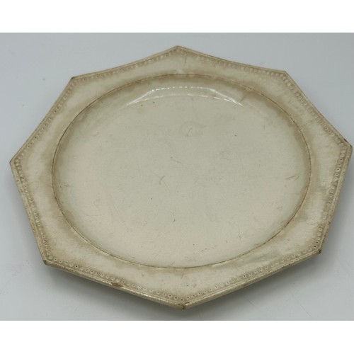 140 - A set of early 19th century creamware octagonal plates, c. 1810. All with partial impressed marks, p... 