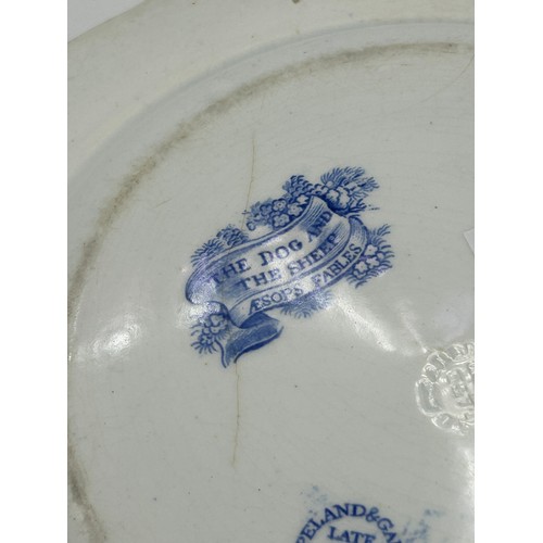 153 - A group of early 19th century blue and white and green and white transfer printed Spode and Copeland... 