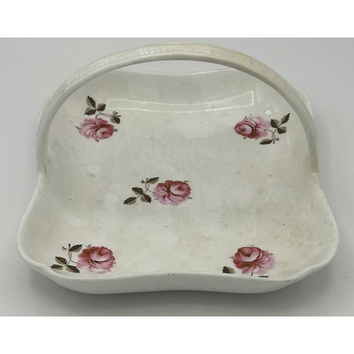 180 - Two early 19th century Spode handled baskets, c. 1820. One is transfer printed and painted and the i... 