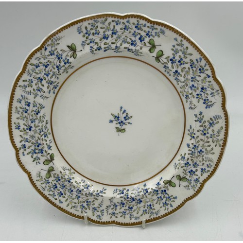 185 - A group of early 19th century Spode hand-painted Felspar Porcelain floral plates and dishes, c. 1820... 