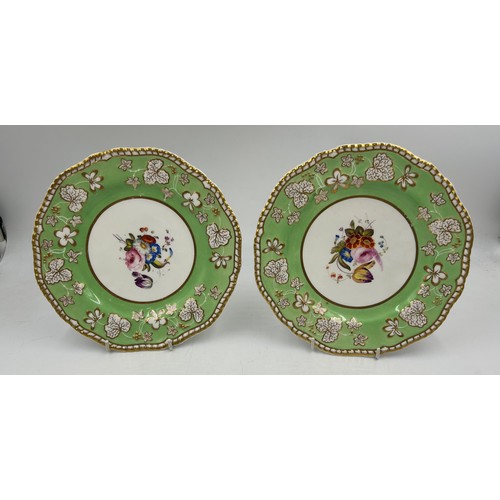 185 - A group of early 19th century Spode hand-painted Felspar Porcelain floral plates and dishes, c. 1820... 