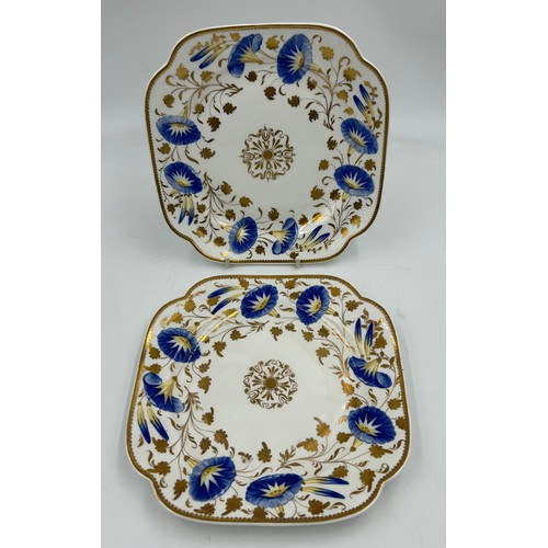 191 - A group of early 19th century Spode hand-painted porcelain floral design plates and dishes, c. 1820.... 