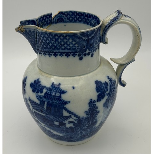 206 - Three early 19th century blue and white transfer printed wares, c. 1800. Including a Spode Boy on a ... 