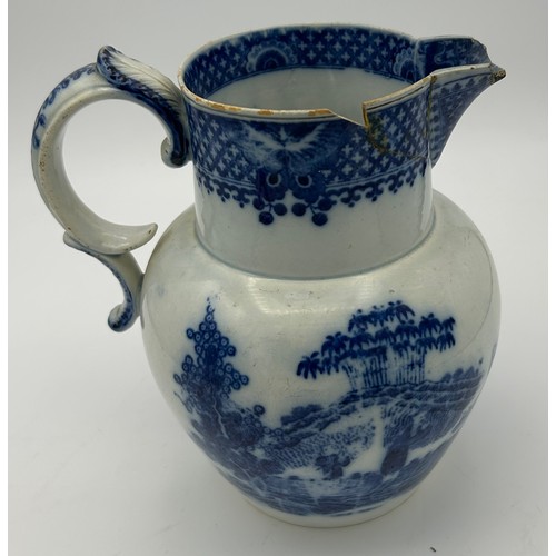 206 - Three early 19th century blue and white transfer printed wares, c. 1800. Including a Spode Boy on a ... 