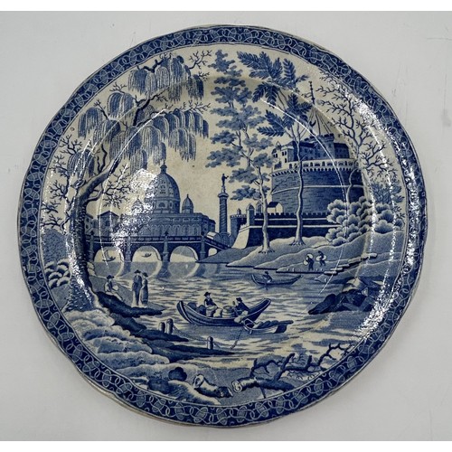 210 - A group of early 19th century blue and white transfer plates, c. 1820-40. Including a Spode Portland... 