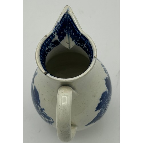 211 - A group of early 19th century blue and white transfer printed jugs, c. 1800-10. Tallest: 12 cm. (5)
... 