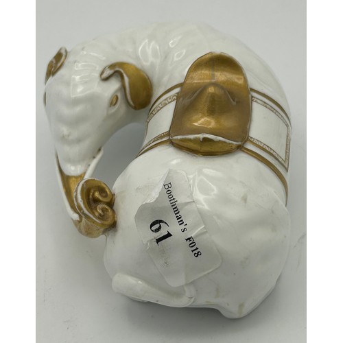 240 - An early 19th century Spode white porcelain model and a stylised elephant, c. 1820. 14 cm long. (1)
... 