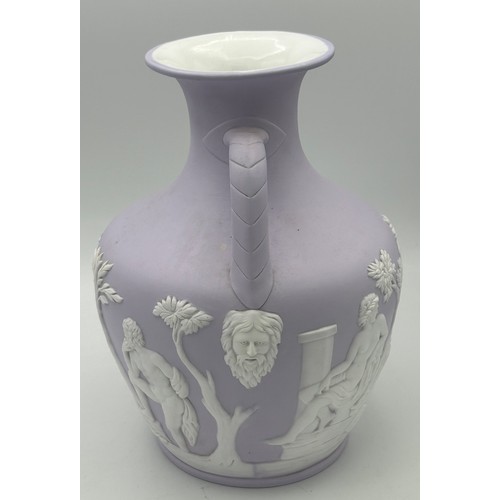 243 - A 19th century Wedgwood pink jasper body Portland Vase with white glazed interior. c. 1850. 25 cm ta... 