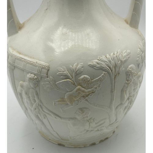 244 - A 19th century Wedgwood white stone ware body Portland Vase, c. 1850. 25 cm tall. (1)

Condition: ch... 