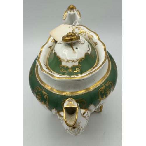 247 - A group of early 19th century Spode hand-painted porcelain teapots and covers, c.1820-30. Longest 31... 