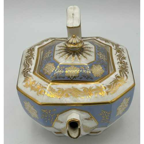 247 - A group of early 19th century Spode hand-painted porcelain teapots and covers, c.1820-30. Longest 31... 