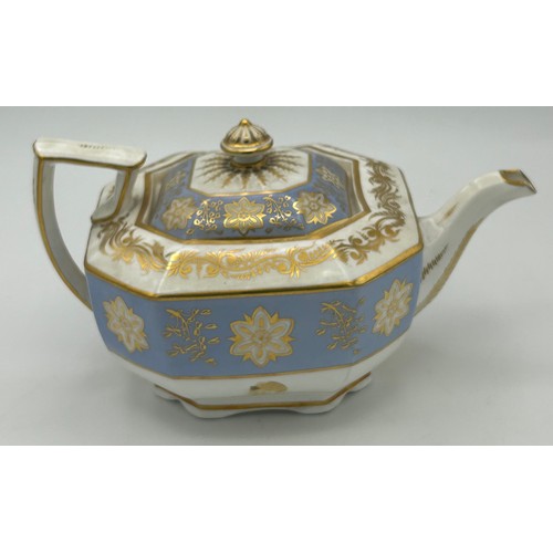 247 - A group of early 19th century Spode hand-painted porcelain teapots and covers, c.1820-30. Longest 31... 