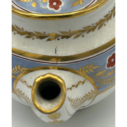 247 - A group of early 19th century Spode hand-painted porcelain teapots and covers, c.1820-30. Longest 31... 