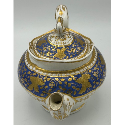 247 - A group of early 19th century Spode hand-painted porcelain teapots and covers, c.1820-30. Longest 31... 