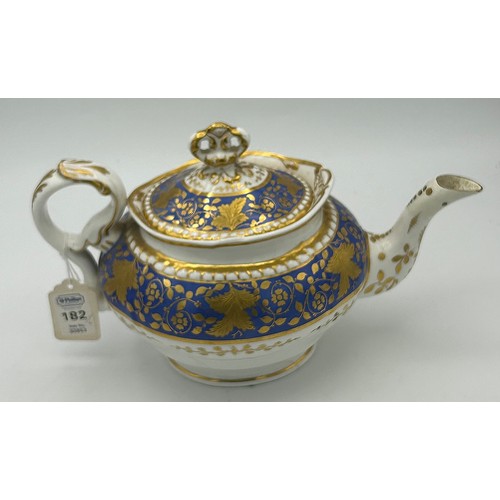 247 - A group of early 19th century Spode hand-painted porcelain teapots and covers, c.1820-30. Longest 31... 