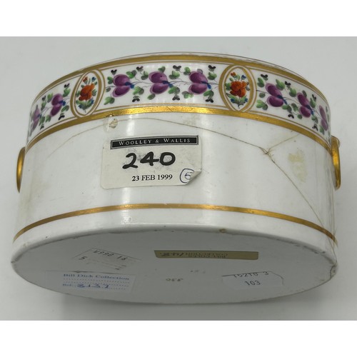 248 - A group of early 19th century Spode porcelain wares, c. 1820. To include an oval sugar box and cover... 