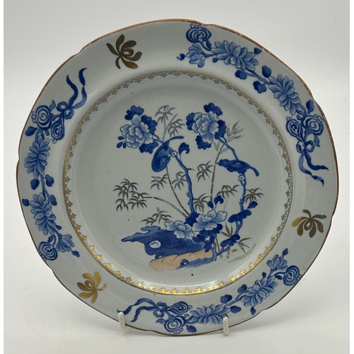 259 - A group of early 19th century blue and white transfer printed and hand-painted Spode new stone plate... 