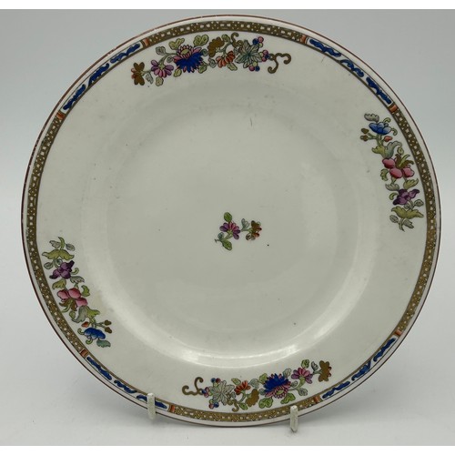 262 - A group of early 19th century blue and white transfer printed and hand-painted mainly Spode plates, ... 