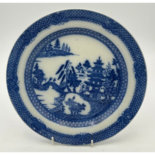 264 - A group of early 19th century blue and white transfer printed mainly Spode plates, c. 1810-20. To in... 