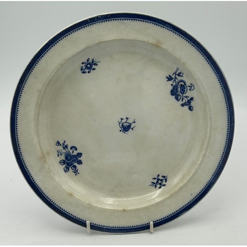 267 - A group of early 19th century blue and white transfer printed mainly Spode plates, c. 1810-20. To in... 