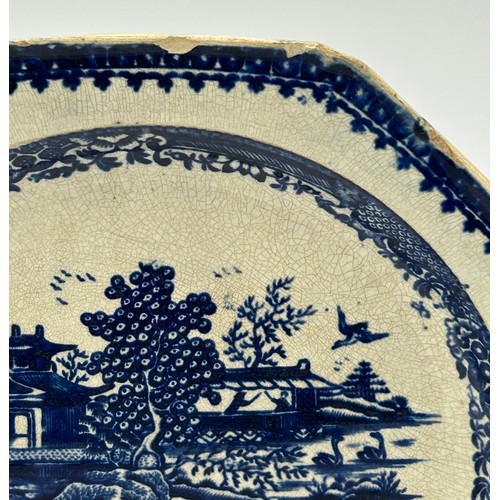 268 - A group of early 19th century blue and white transfer printed  plates, c. 1810-20. To include Lady w... 