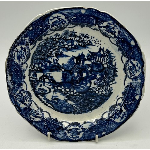 269 - A group of early 19th century blue and white transfer printed  plates, c. 1810-20. To include: Longb... 