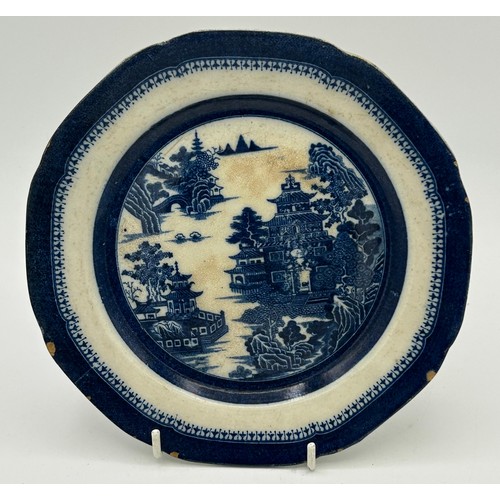 269 - A group of early 19th century blue and white transfer printed  plates, c. 1810-20. To include: Longb... 