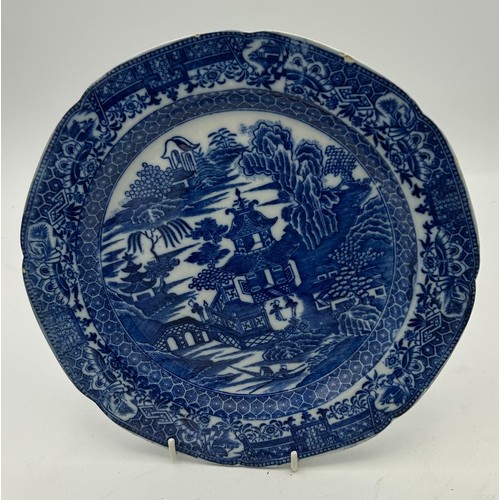 270 - A group of early 19th century blue and white transfer printed plates, c. 1810-20. To include: Full N... 