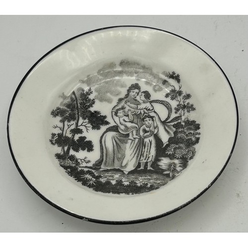 280 - A group of early 19th century black and white transfer printed plates, c. 1810-20. Some marked Spode... 