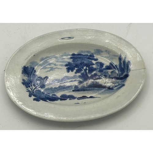 284 - A mixed lot of mainly 18th and19th century ceramics. To include: a tin glazed delft plate, a Chinese... 