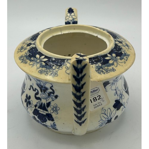 284 - A mixed lot of mainly 18th and19th century ceramics. To include: a tin glazed delft plate, a Chinese... 