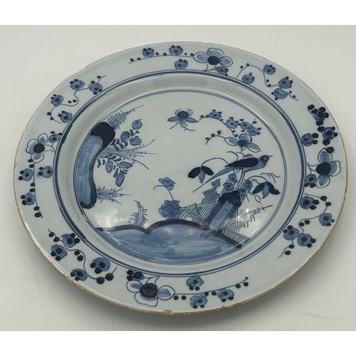 284 - A mixed lot of mainly 18th and19th century ceramics. To include: a tin glazed delft plate, a Chinese... 