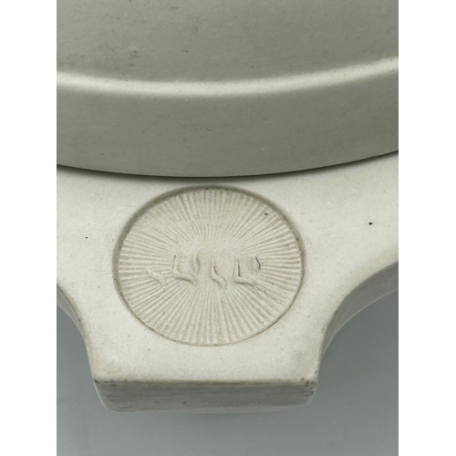 285 - Two early 19th century Spode parian ware Holy Hebrew Trinity fonts, one with lid, c. 1820. 21 - 29 c... 