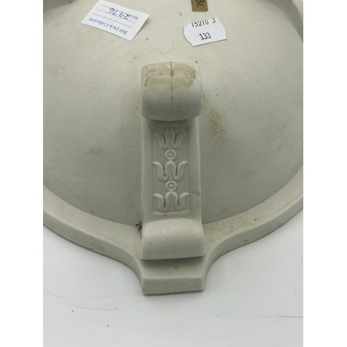 285 - Two early 19th century Spode parian ware Holy Hebrew Trinity fonts, one with lid, c. 1820. 21 - 29 c... 