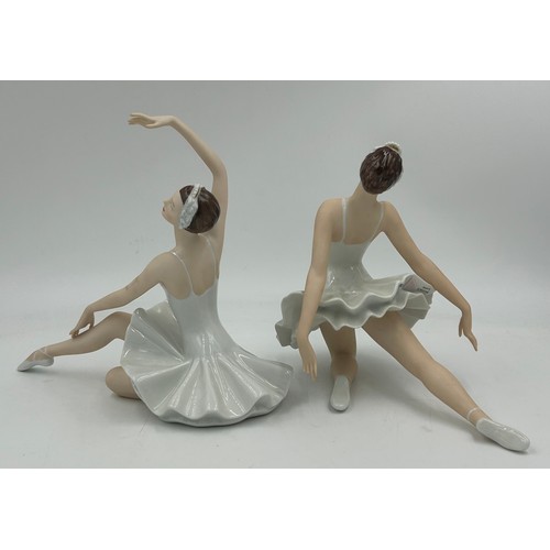 305 - Two Royal Dux porcelain models of ballerinas. Tallest 23cm. (2)