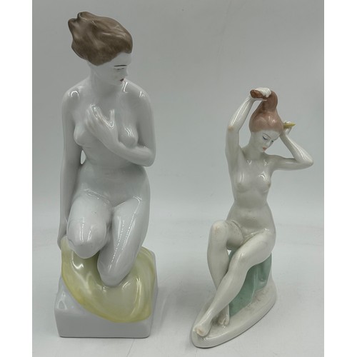 315 - A collection of Continental porcelain female nude figurines comprising three by Wagner & Apel, Lippe... 